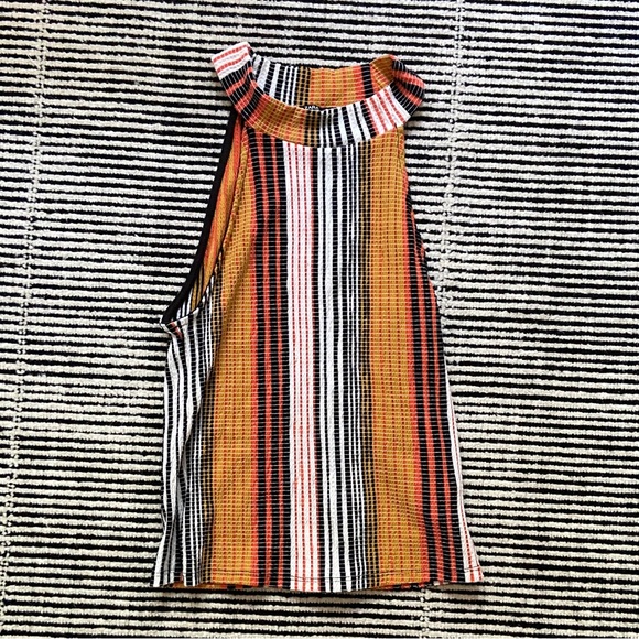 Zara Multi-Color Stripe Halter Top - Picture 2 of 4